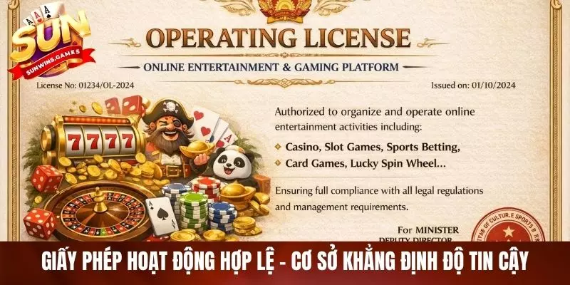 Giấy phép hoạt động hợp lệ - Cơ sở khẳng định độ tin cậy