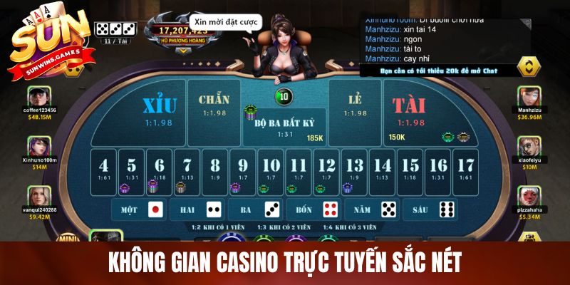 Không gian Casino trực tuyến sắc nét Không gian Casino trực tuyến sắc nét