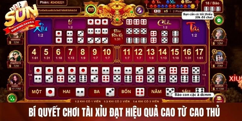 Bí quyết chơi tài xỉu đạt hiệu quả cao từ cao thủ