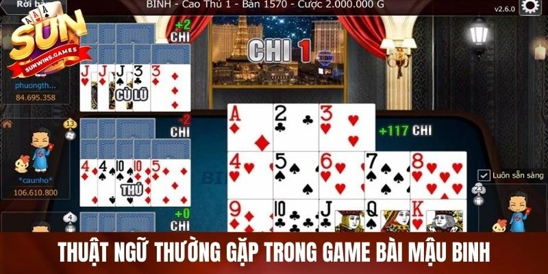 Thuật ngữ thường gặp trong game bài mậu binh